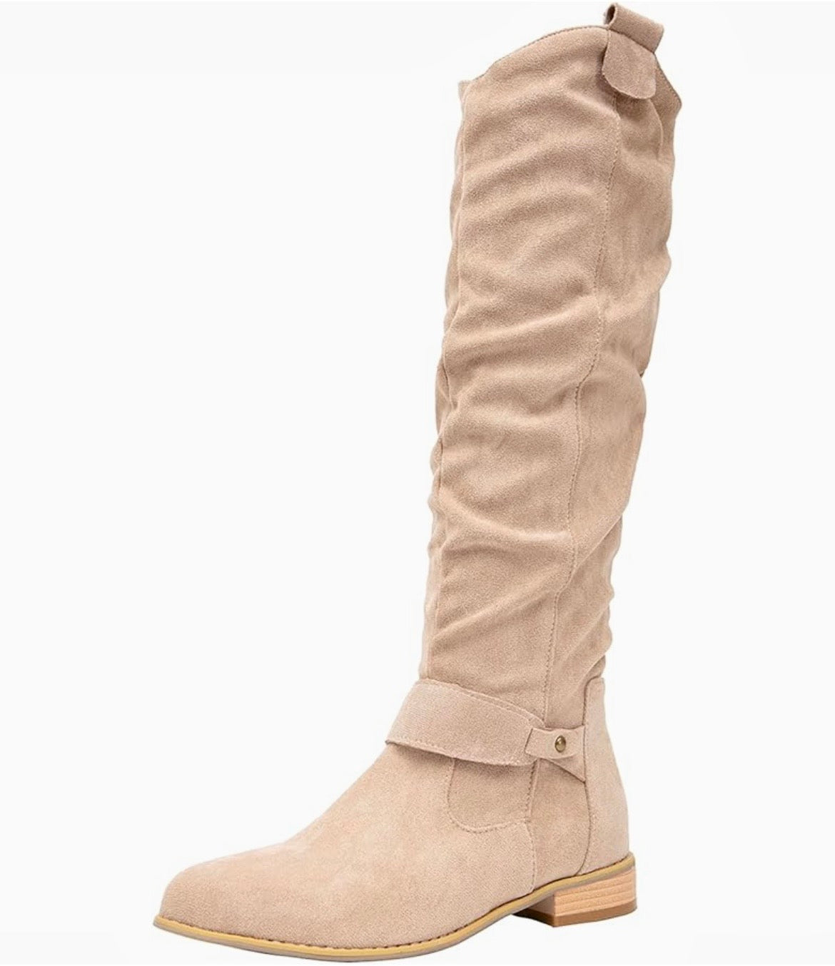 Women's suede boots with zipper