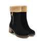 Women's Winter New Suede High Heel Mid-Calf Boots