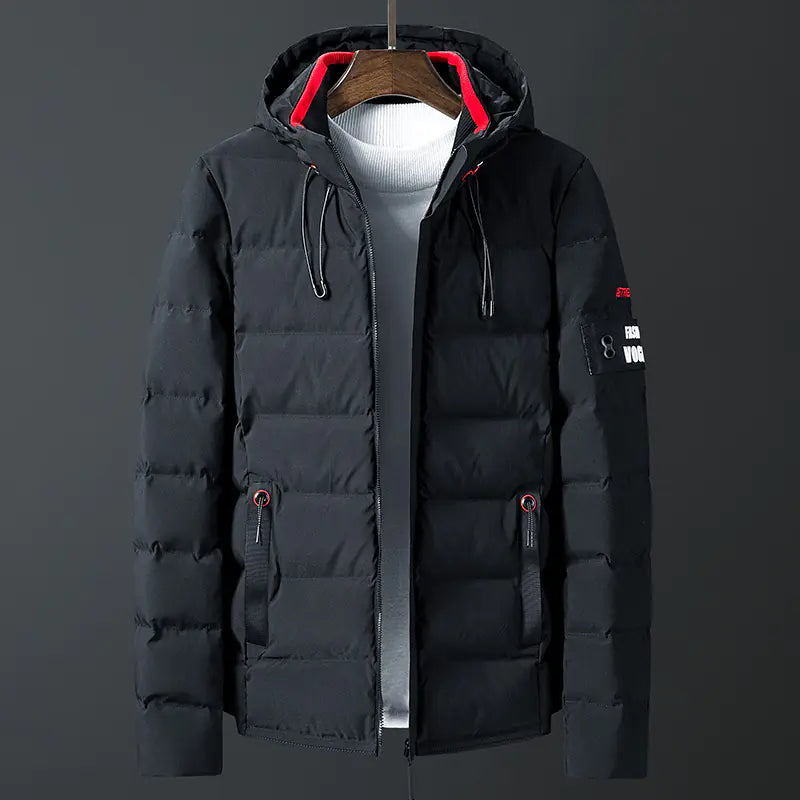 Men's Winter Jacket with Hood - Thick Warm Parka 6XL-7XL