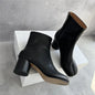 Unique Autumn Winter Tabi Split-Toe Ankle Boots