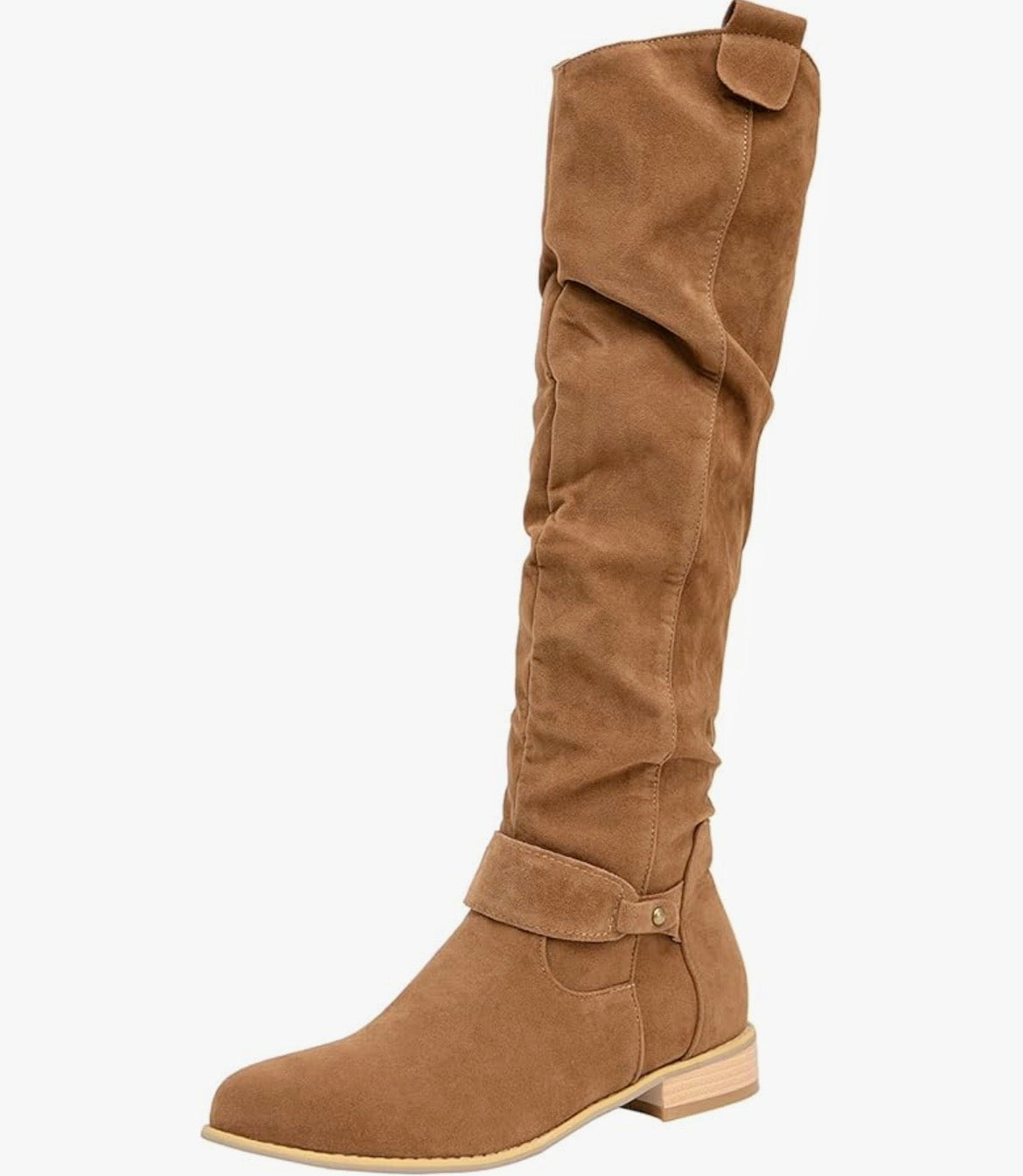 Women's suede boots with zipper