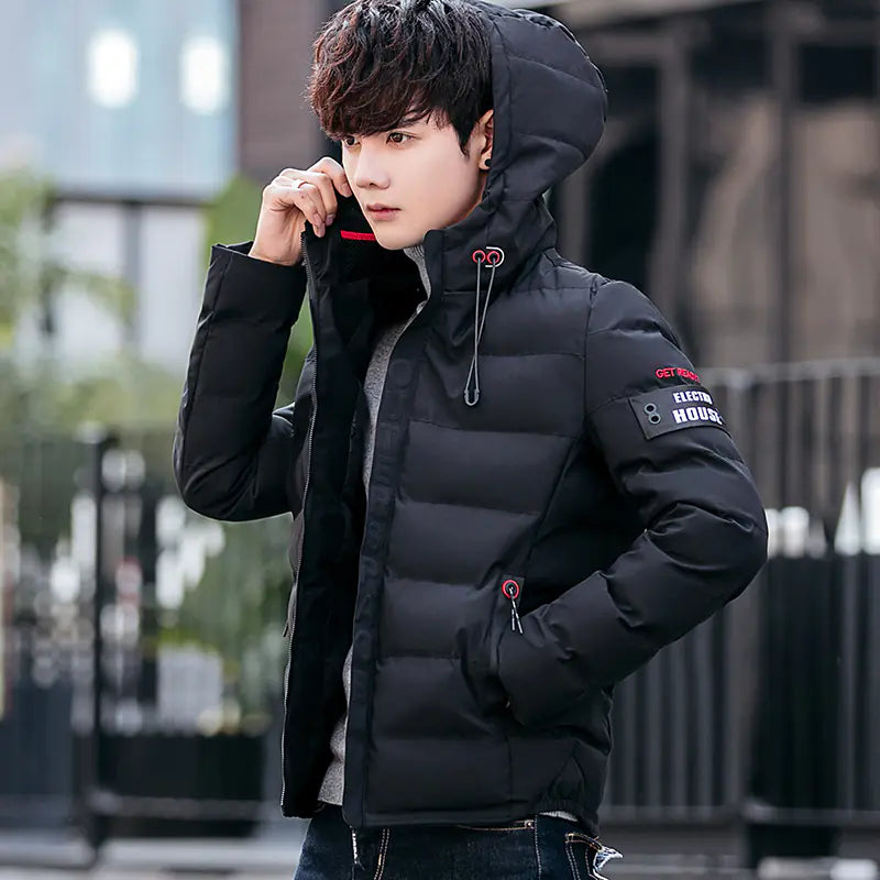 Men's Winter Jacket with Hood - Thick Warm Parka 6XL-7XL